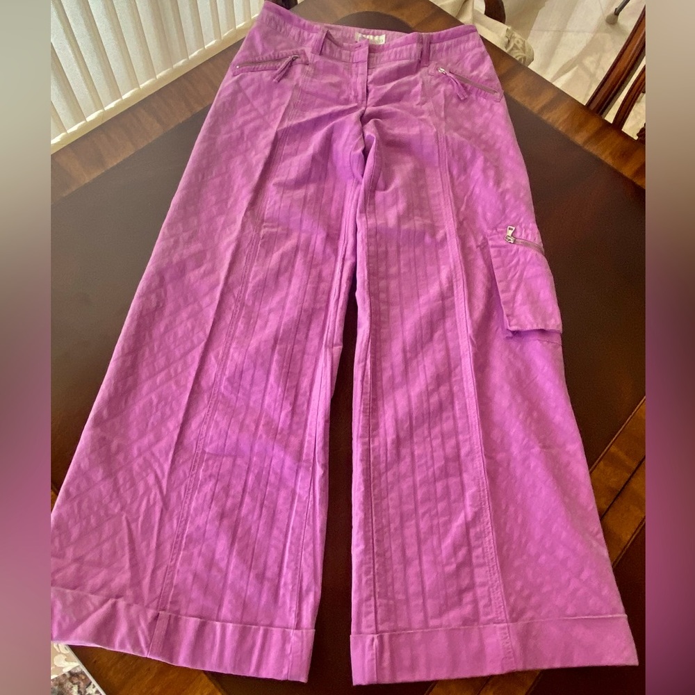 Intrend Women’s Pink 100%Cotton  39.5”Long 13”Wide Trousers Size  I 44 / USA 10